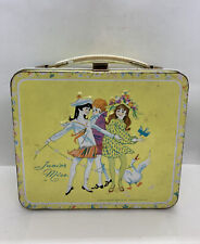 JUNIOR MISS Lunch Box 1971 Aladin Metal Embossed  Yellow No Thermos Empty picture