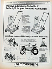 1974 Jacobsen Vintage Mower Original Print Ad 8.5 x 11