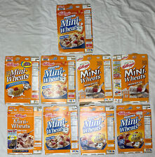 1990's-2000's Empty Frosted Mini-Wheats 19OZ Cereal Boxes Lot of 9 SKU U199/224 picture