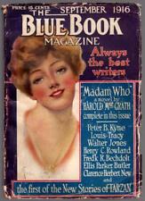 Blue Book Sep 1916 Edgar Rice Burroughs - The New Stories of Tarzan - Pulp picture