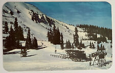 Berthoud Pass Colorado Chair Ski Lift Vintage Postcard c1950 Group of Skiers picture
