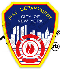 NYPD FDNY New York Fire Department Seal 3 inch Sticker laptop bottle hard hat picture