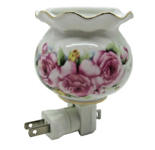 Dynasty Gallery Manual ON/OFF Night Light Rose Pattern Vase Porcelain NIB picture
