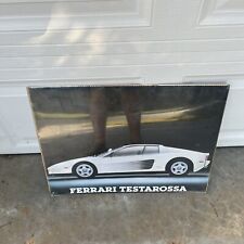 Vintage Ferrari Testarossa Poster White 1988 Never Hung NIP New 24” x 18” picture
