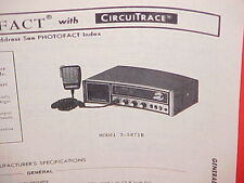 1978 GE GENERAL ELECTRIC CB RADIO SERVICE SHOP MANUAL MODEL 3-5871B picture