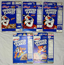 1990's-2000's Empty Frosted Flakes 25OZ Cereal Boxes Lot of 5 SKU U199/235 picture