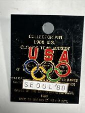 Seoul 1988 Olympics | USA Olympic Rings Lapel Pin picture