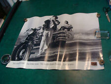 original vintage Poster: LEE PANTS--Motorcylce pulled over 1989-apx 22 x 27 1/2