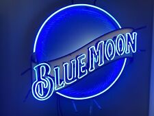 Blue Moon Neon Sign MANTOWN - 29 x 27 Inches - Nice WORKING picture