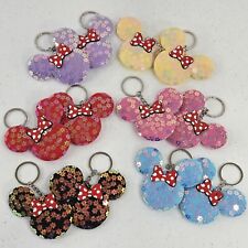 Lot 12 Minnie Mouse Shape Assorted Silver Tone Keychain Gift Bag Party Favor 4