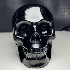 954g Natural Crystal Specimen. obsidian. Hand-carved. Exquisite Skull.Healing.YP picture
