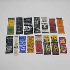 Vintage Matchbook Cover Lot of 15 - Taxis Automotive Transportation  40s-60s picture