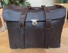 Large Vintage CAMPBELL SOUP HOMA Swiss Made Leather Document Portfolio Briefcase picture