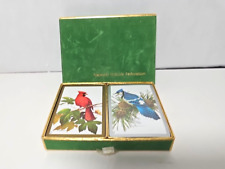 Vintage National Wildlife Foundation Cardinal Blue Jay Playing Card Decks 1960s picture