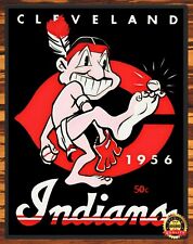 Cleveland Indians - Chief Wahoo - 1956 - Rare - Metal Sign 11 x 14 picture