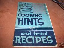 Winifred S Carter Cooking Hints & Recipes 1937 picture