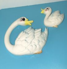 Retro Enesco Swans Mom And Baby MCM  picture