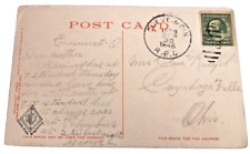 1909 NEW YORK CENTRAL NYC TRAIN #46 CLEVELAND & CINCINNATI RPO HANDLED POST CARD picture