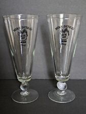 Set of 2 Pilsner Glasses, Mike Ditka's Chicago Restaurant, 9 inch Tall picture