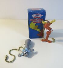 Rocky and Bullwinkle Ceiling Fan Light Pull Chain Set New Vintage Old Stock picture
