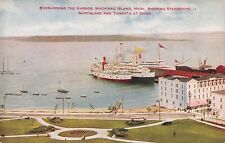 Mackinac Island Harbor Steamships Northland Tionesta  Michigan  Postcard LP77 picture