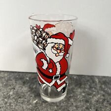Vintage 1970's In N' Out Burger Santa Glass Tumbler Christmas Series picture