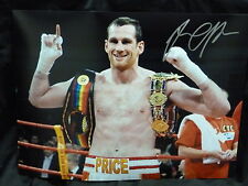 David Price Signed 12x16  Boxing Photograph: B picture