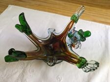 Vtg. made in Mexico glass reclining clown ashtray. picture