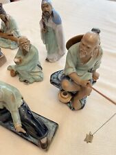 Vintage Shiwan Chinese Mudman Figurines 7 Total 2 Larger picture