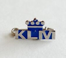 KLM Royal Dutch Airlines Logo Lapel Pin Holland Blue Silver Tones Aviation picture