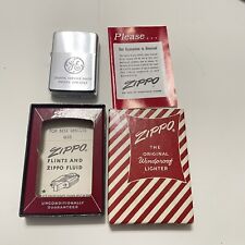 Vintage Zippo Lighter 1961 In Box w/ Insert Unused General Electric Tampa FL picture