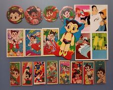 Astro boy Vintage Menko card Lot 16 cards + Uncut 1 sheet Japanese Tracking picture
