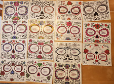 15 sheets Halloween FACE Temporary Tattoos DAY of the DEAD picture