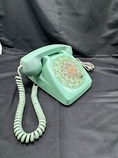 Vintage MCM Automatic Electric Teal Blue Green Rotary Dial Desk Telephone Phone picture