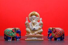 Handmade Marble Ganesha sculpture Spiritual art For Home and Office blessings picture