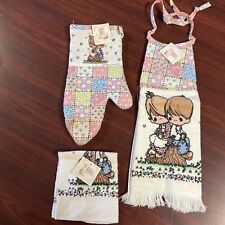 Vintage 1990S Precious Moments Kitchen Towel And Hot Pad Set Never Been Used￼ picture