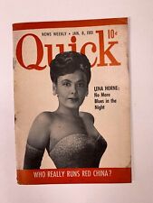 Quick News Weekly Magazine January 8 1951 cover Lena Horn picture