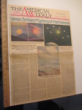 newspaper 1932 Am Weekly 11/20 cover only planet Venus Lucien Rudaux astronomer picture