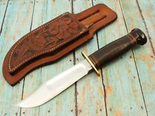 VINTAGE WW II MARBLES USA IDEAL HUNTING BOWIE KNIFE &INTERLOCKING SHEATH KNIVES picture