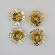 Indian Traditional Brass Diya For Home Temple Puja Decor 3.2 Inches Pack Of 4 picture