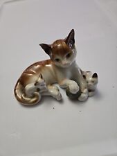 Vintage Carl Scheidig Grafenthal German Porcelain Cat Figurine  Kittens Ball GDR picture