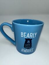 Life Is Good Mug Blue BEARLY AWAKE picture