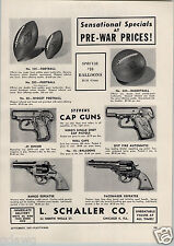 1947 PAPER AD Stevens Cap Gun Guns Toy L Schaller Co Spit Fire Bang O Pacemaker picture