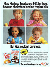 1991 Young Kids eating Hostess Cup Cakes & Twinkies retro photo print ad ads14 picture