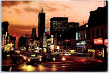 Postcard - A night view of Yonge St. in the downtown section of Toronto, Canada picture