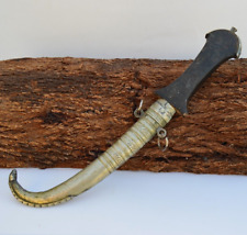 Authentic Vintage Berber Moroccan Khanjar Carved Islamic Dagger Old Tribal Sword picture