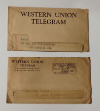 2 Western Telegrams From 1945 One Of Them Is A Storkgram Birth Of Baby Girl picture