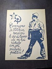 Mint Italy Communist Political Postcard Comrade Di Vittorio Political Strikes picture