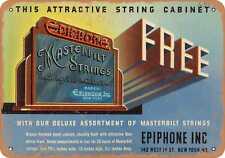 Metal Sign - New York Postcard - Epiphone masterbilt strings. picture
