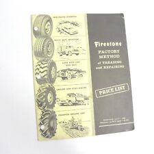 VINTAGE 1961 FIRESTONE FACTORY METHOD OF TREADING AND REPAIRING PRICE LIST picture